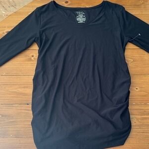 Time and Tru Women's Black Long Sleeve Blouse